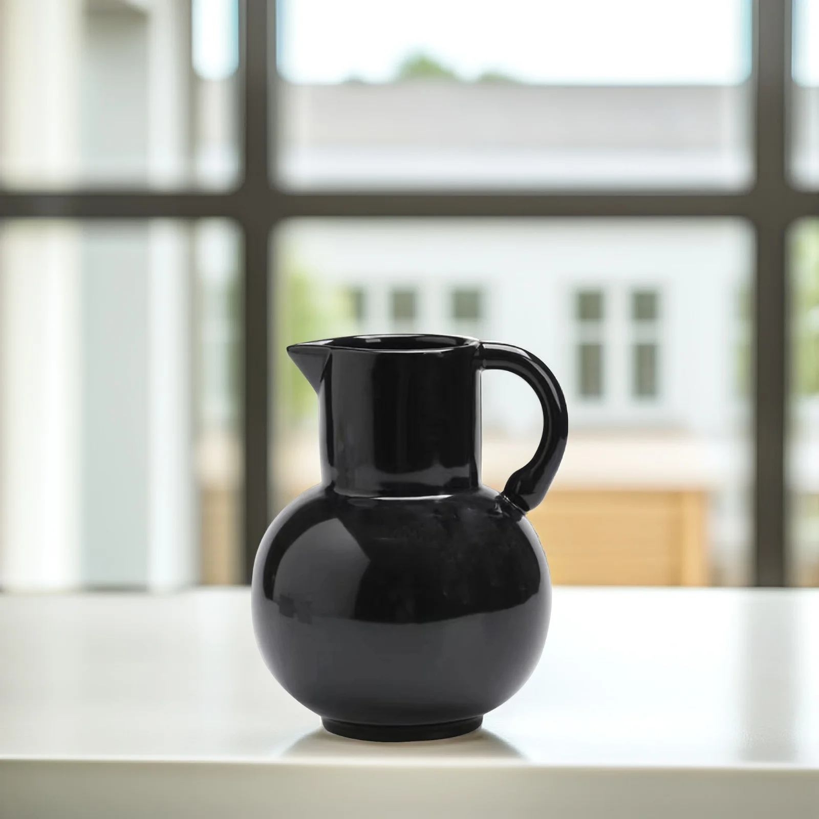 

Farmhouse Ceramic Pitcher Vase Decorative Flower Arrangement Vase for Dried Flower Display Home Decor Room Decor