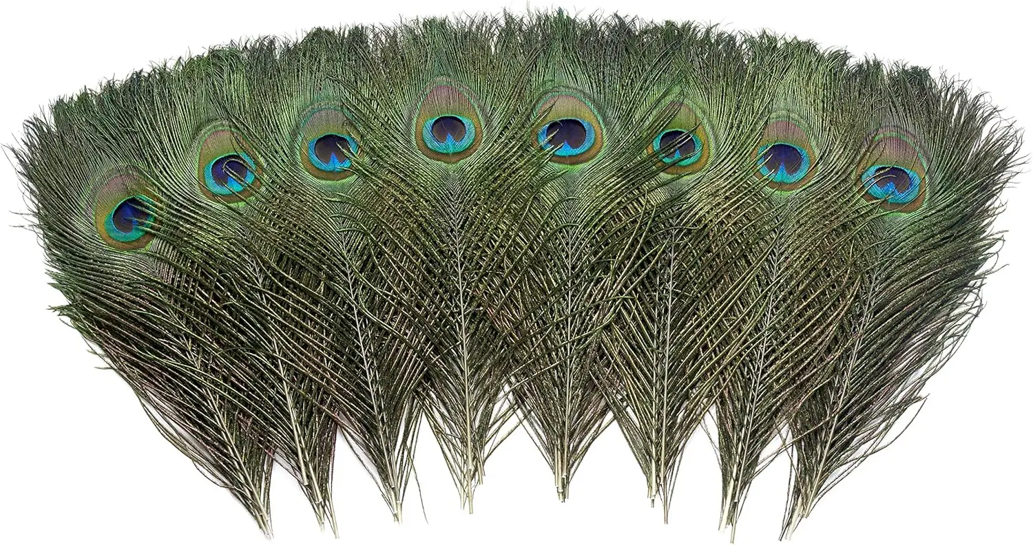 10/20/50PCS Natural Big Eyes Peacock Feathers 25-30CM for Wedding Home Table Center Vase Decoration Crafts Plume Accessories