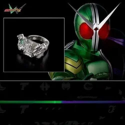 Kamen Rider Double Ring Anime Mask Rider W Rings for Women Party Cosplay Unisex Creative Cute Accesorios Desigan Fashion Jewelry
