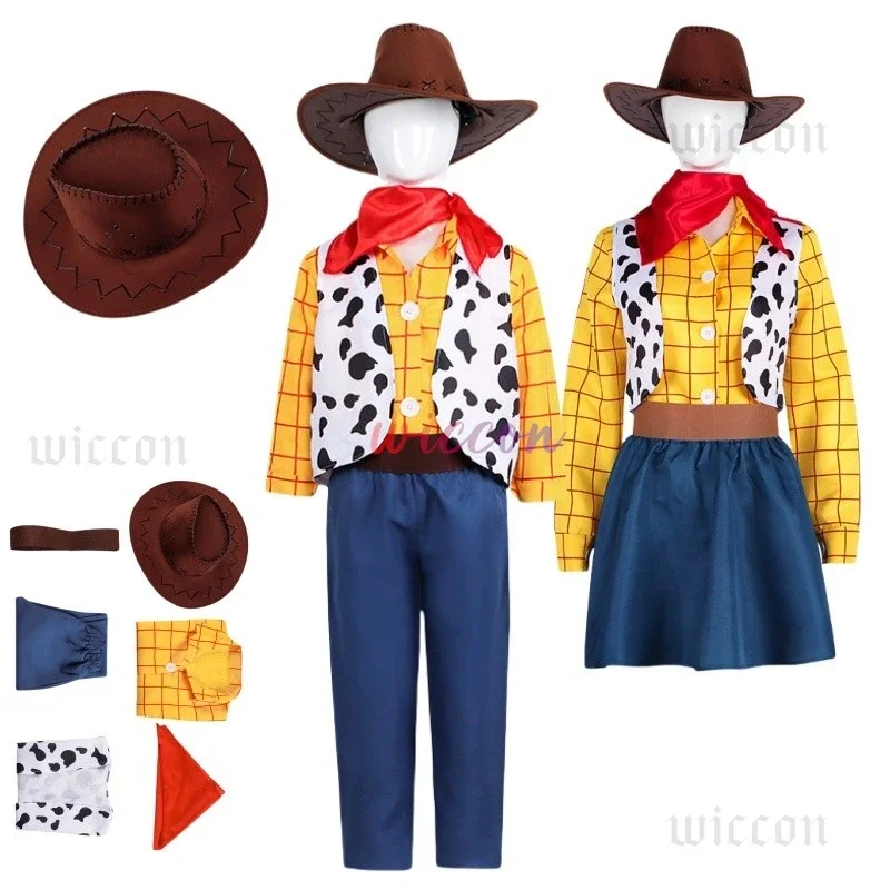 

CosplayCosplay Story Woody Costume Sets Cowboy Christmas Dress Unisex Sheriff's Halloween Carnival Dress Up Party Toy Stage Perf