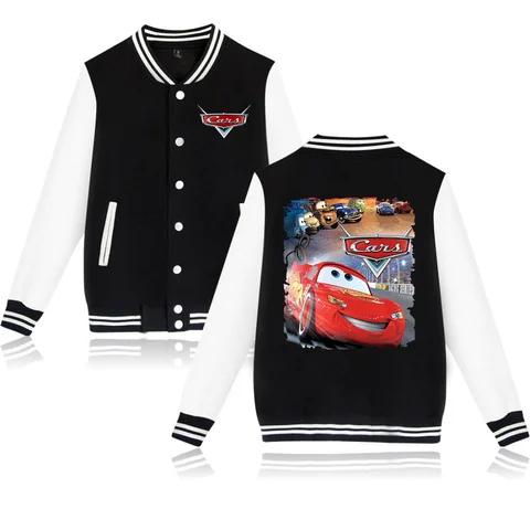 Pixar Cars Zygzak McQueen Kurtka baseballowa Mężczyźni Kobiety Hip Hop Harajuku Kurtki Streetwear Dzieci Chłopcy Dziewczęta College Płaszcze