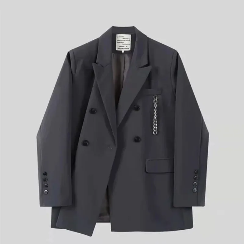 

Khaki Blazer for Women's Spring and Autumn Tops High-end Design Niche Suit