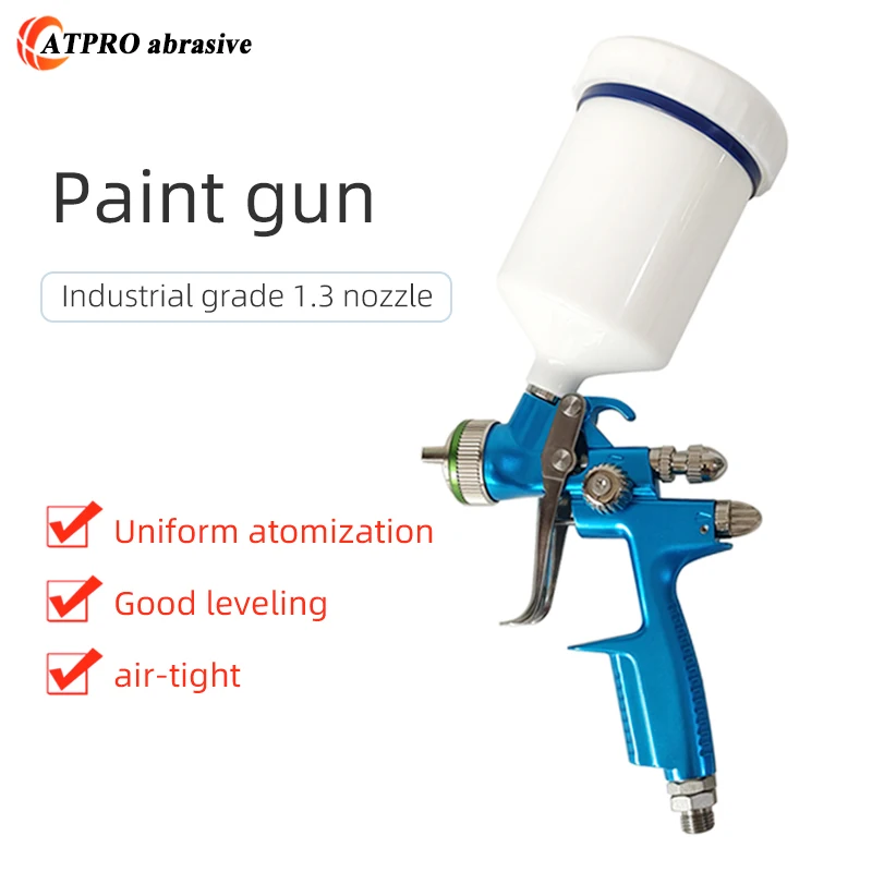 ATPRO FAC Blue Pneumatic Spray Gun High Atomization 1.3 Caliber Auto Paint Sheet Metal Spray Tool High Atomization Spray Gun