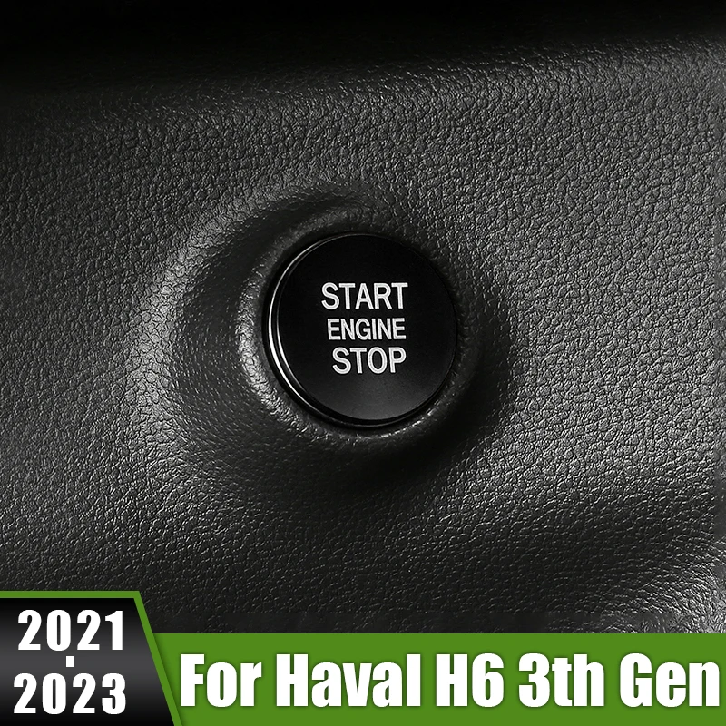 

For Haval H6 3rd Gen 2021 2022 2023 GT DHT-PHEV Car One-Click Engine Start Stop Switch Button Circle Cover Protect Ring Sticker