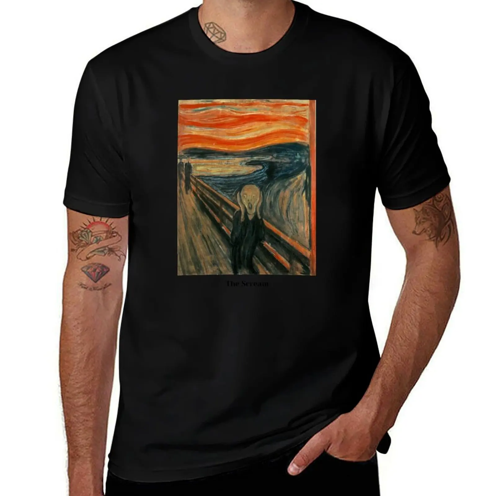 The Scream, Edvard Munch T-Shirt Holiday Party T-Shirt for Men