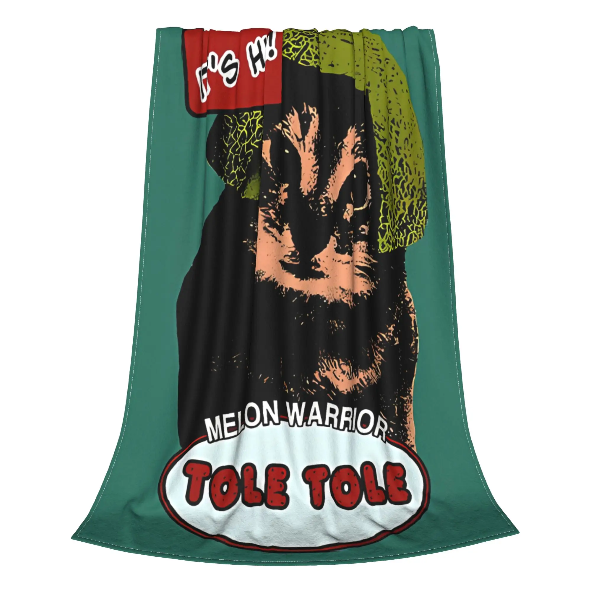 1PC Tole Tole   Melon Warrior Cat meme Home Room Decorations Winter Blankets For Adults Bedding Home Interior Sofa Knee