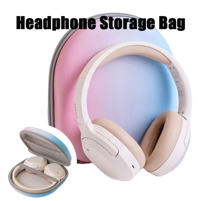 1PC Headphone Storage Bag Gradient Color Headset Case EVA PU Shockproof Waterproof Protective Carrying Box For EDIFIER W820NB