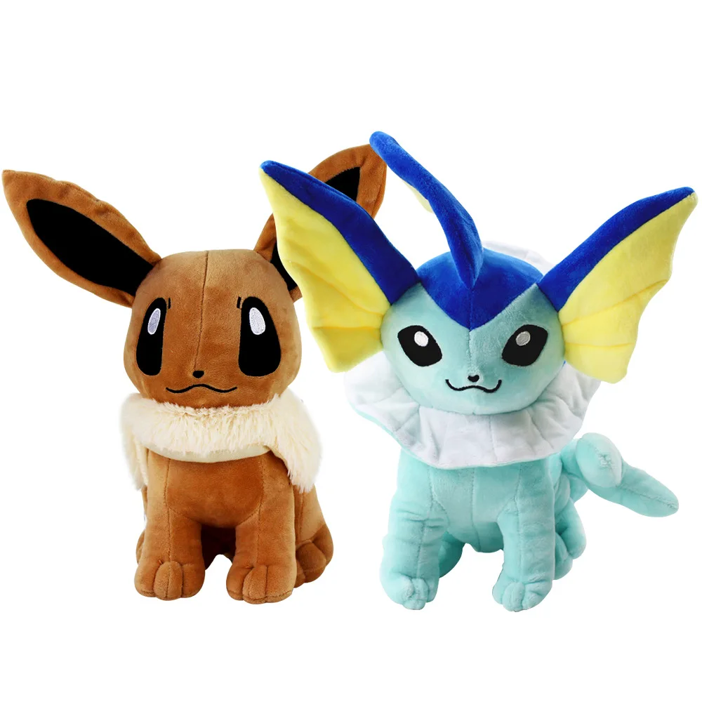 Big Size 30cm Pokemon Eevee Vaporeon Plush Toy Stuffed Doll Cute Cartoon Soft  Kids Children's Toy Gift