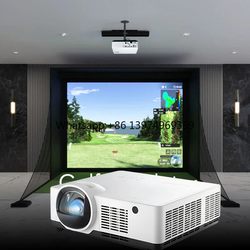 SMX 6000 Lumen Short Throw Laser Immersive Mapping Projection 3D Golf Simulator
