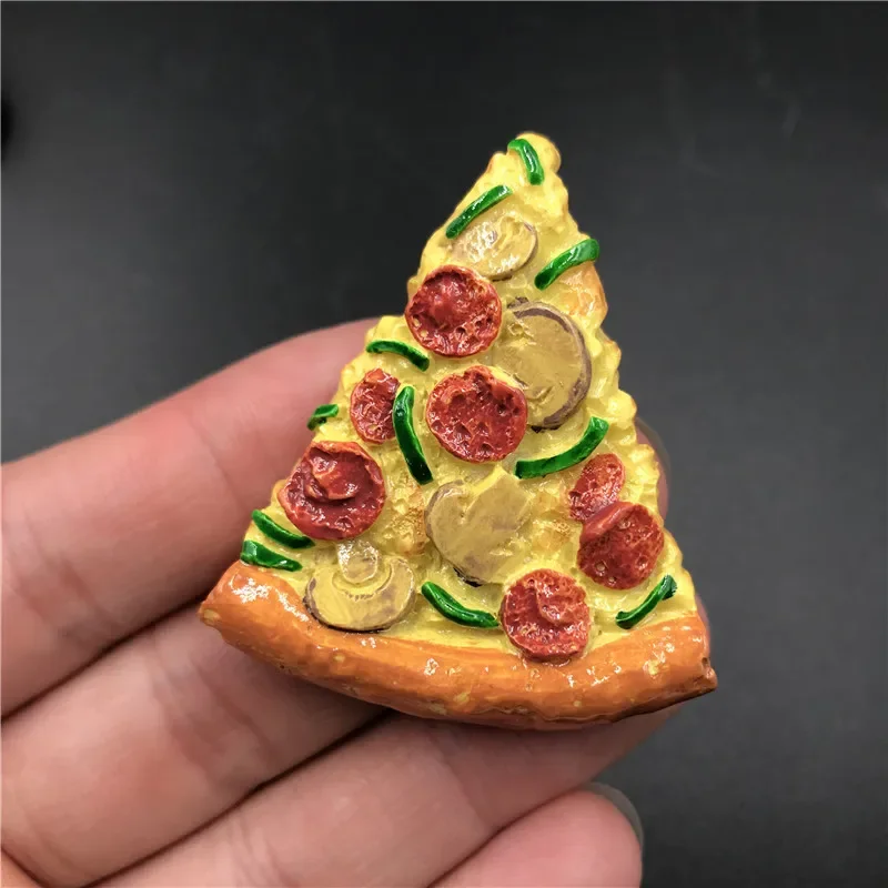 Peking Duck Pizza Hot Dog Buns Hamburgers Palatable Food Refrigerator Magnets Delicate Workmanship 3d Magnet Fridge Crafts Gift