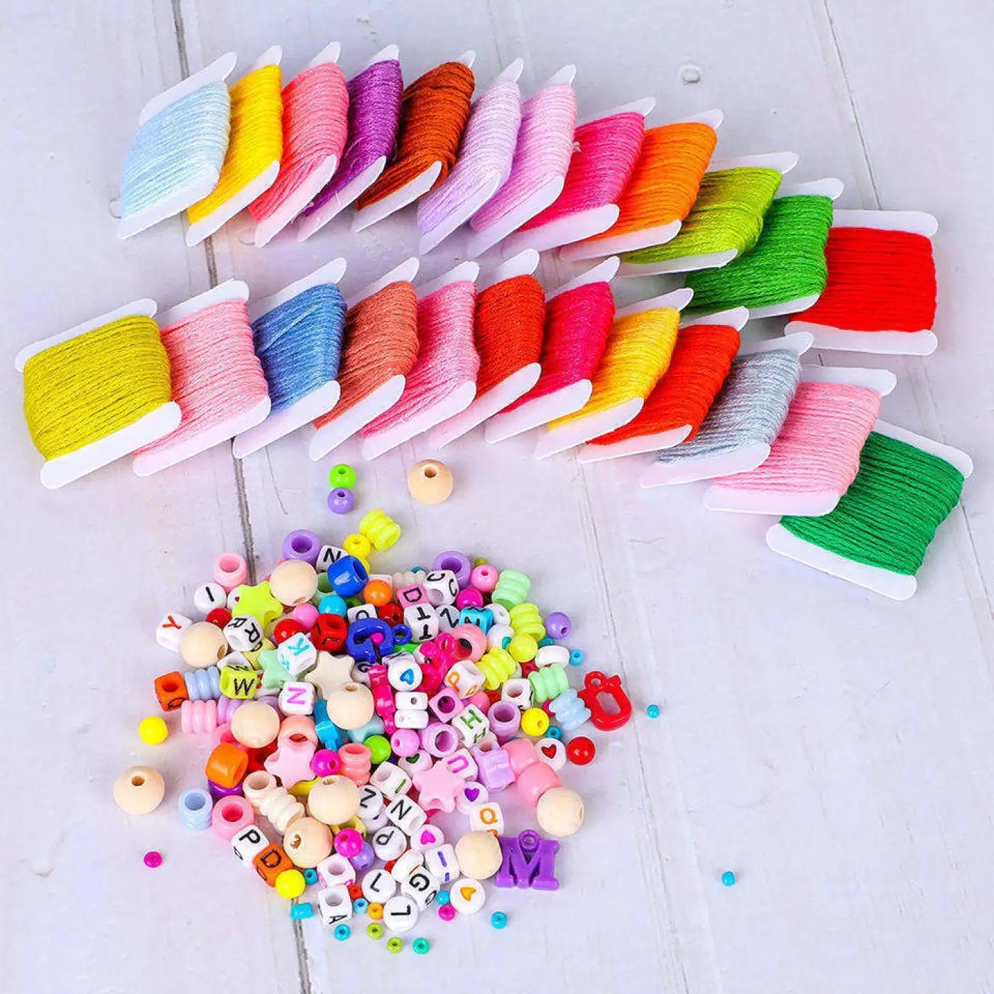 DIY Beads Making Kit Friendship Bracelet Keyring Se Tools for Necklaces Keychains Earrings Includes Seed Beads Craft Tools