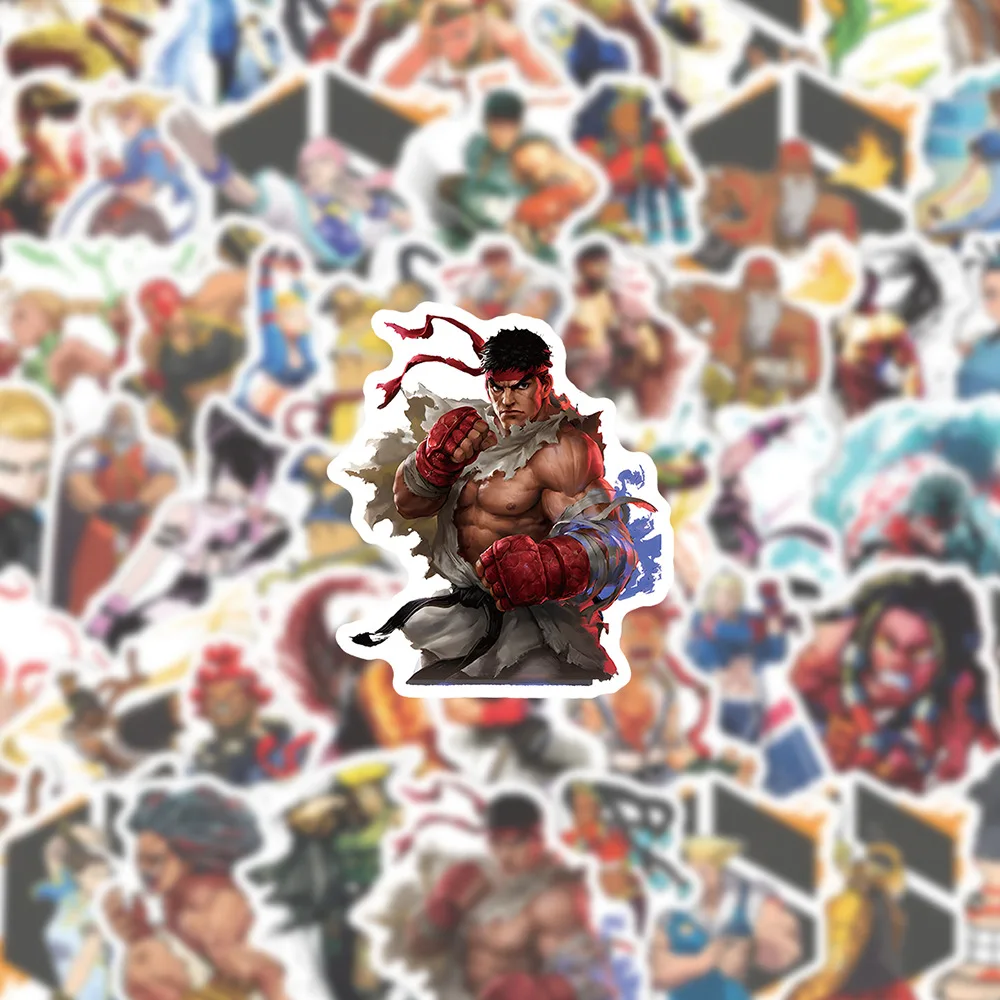 

10/30/50PCS Street Fighter Classic Fighting Game Stickers Creative Decorative Skateboard Motorcycle Decals Graffiti Stickers