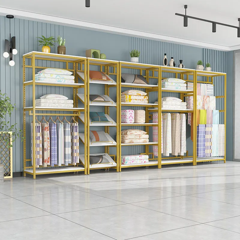 

Home Textile Store Shelves Fabric Bedding Display Shelves Four-piece Quilts Pillow Core Curtains Store Shelves