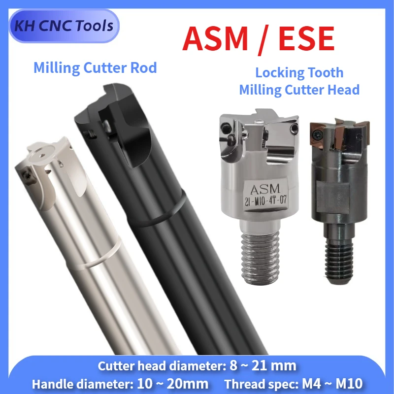 

ESE ASM ASM07 Series JDMT070204 JDMT070208 End Mills Holder and Efficient Finishing Milling Cutter CNC Fast Feed Milling Cutter