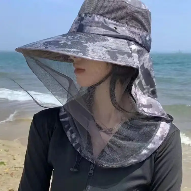 Beekeeping Tools, Mesh Masks, Sun Protection, Mosquito Visors, Men's and Women's Summer Face Coverings, Outdoor Large Eaves, Ult