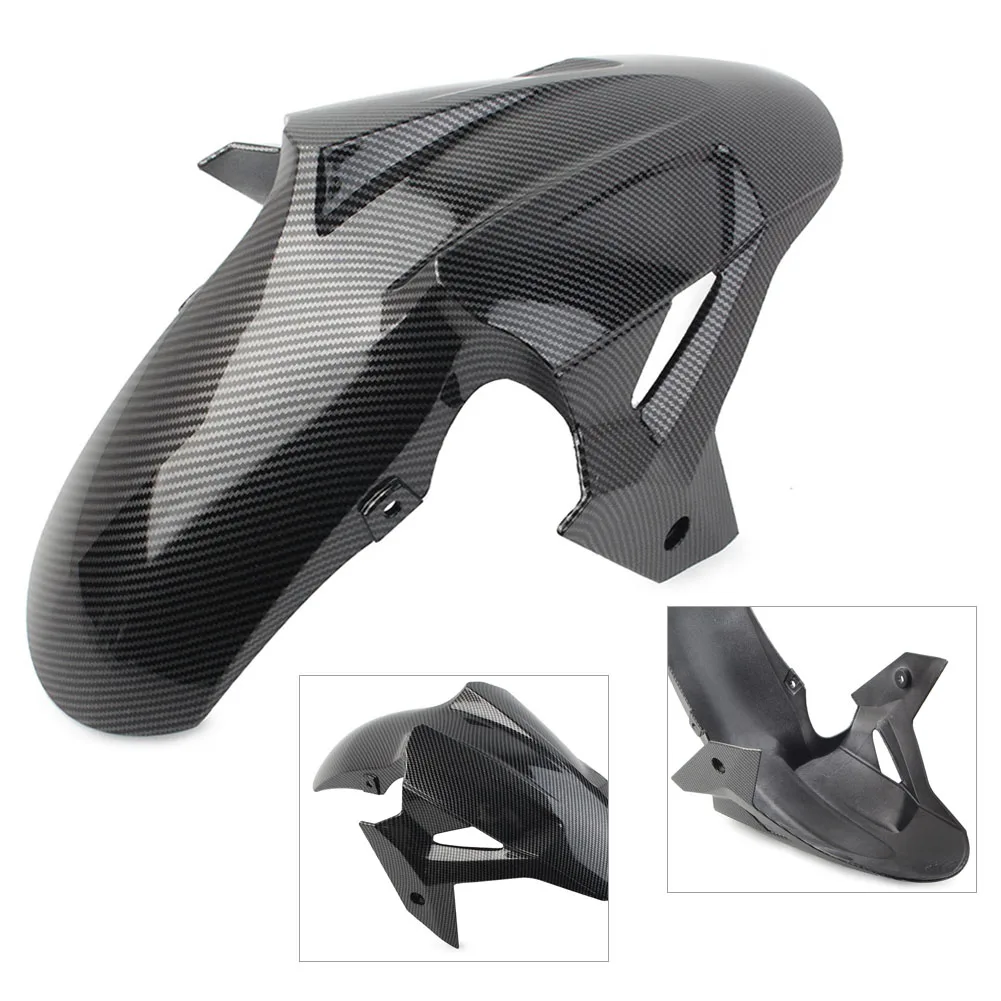 Motorcycle Front Tire Fender Guard Hugger Carbon Fiber For KAWASAKI Ninja 400 Z400 2017 2018 2019 2020 2021