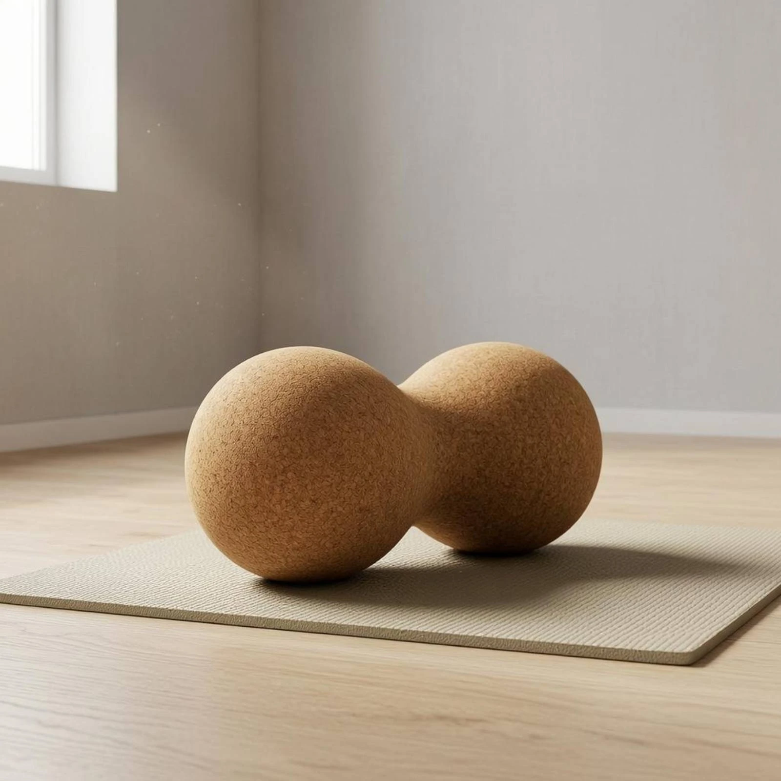 peanut-massage-ball-solid-cork-massage-ball-fitness-gear-drawstring-bag-sports-equipment-eco-friendly
