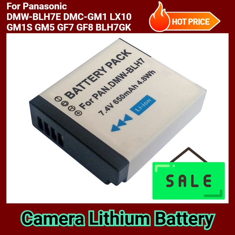 

Camera Lithium Battery 7.4V 650mAh for Panasonic DMW-BLH7E DMC-GM1 LX10 GM1S GM5 GF7 GF8 BLH7GK