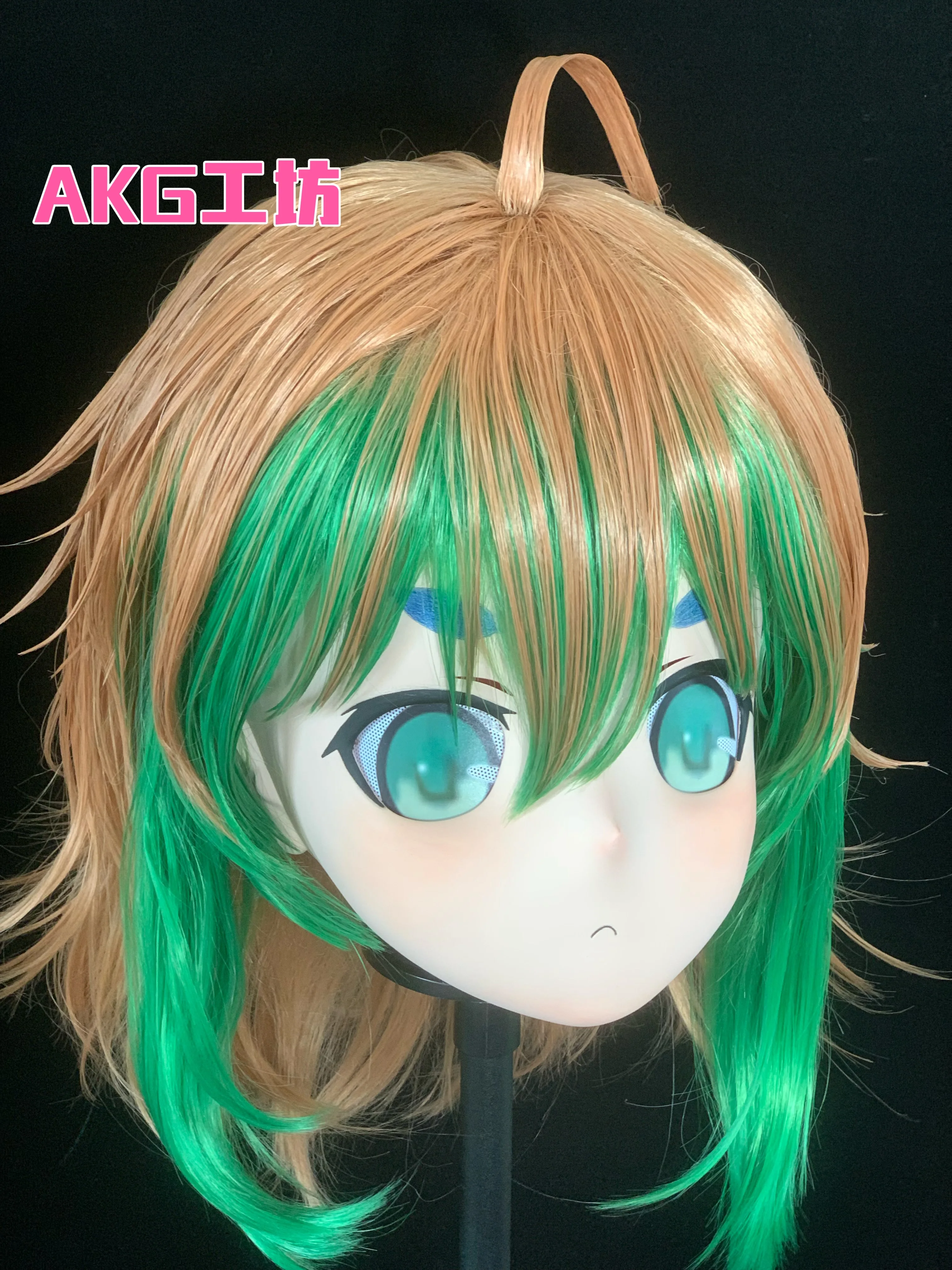 (AL37) Customize Character Female/Girl Resin Half/ Full Head With Lock Cosplay Japanese Anime Game Role Kigurumi Mask