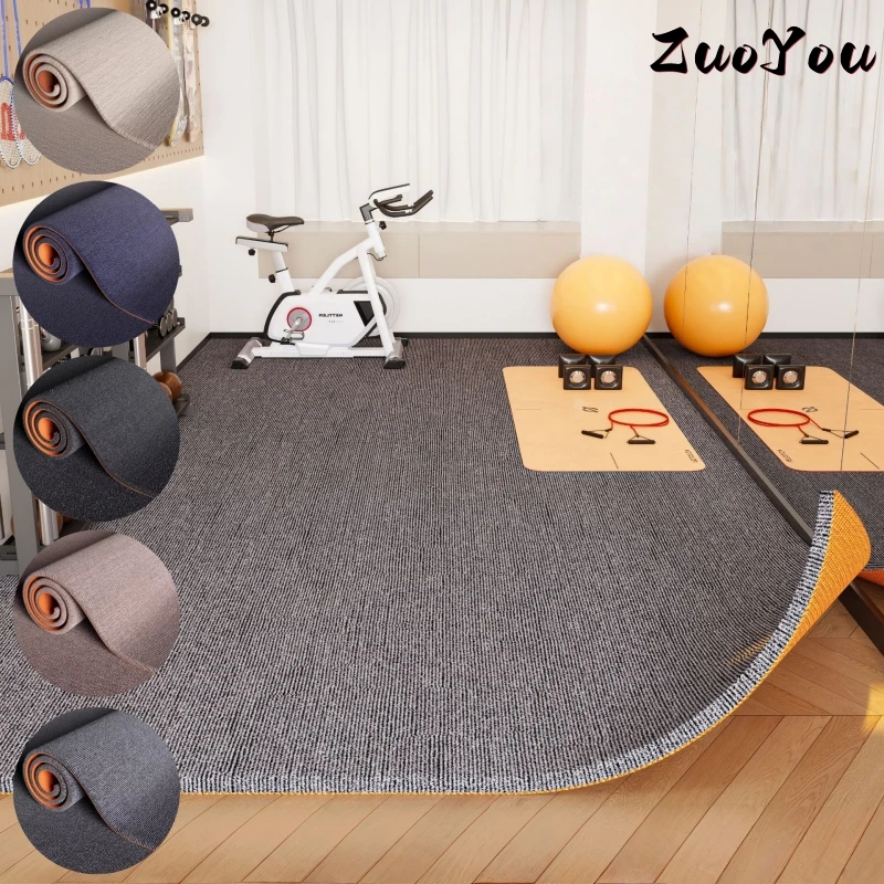 

Durable Non-Slip Striped Soundproof Mat -6mm Thick Noise Reduction Indoor/Outdoor Floor Mat for Living Room, Kitchen, Patio, Gym