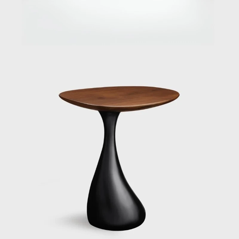Kreatives Ecksofa aus Massivholz mit hochwertiger Verarbeitung für das Wohnzimmer, minimalistischer Nachttisch.