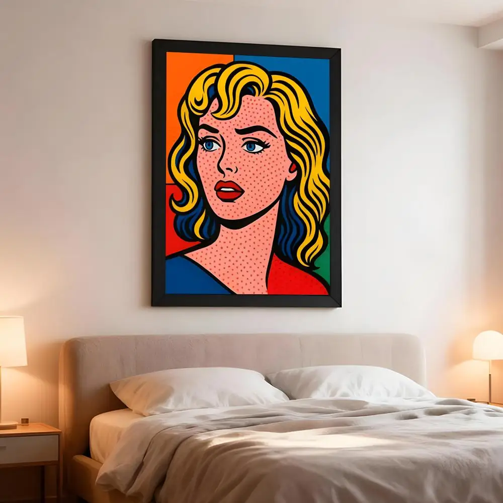 Art Concept Vintage woman Poster Artistic Peel-Off Wall Decor, Indoor Outdoor Home Ornament for Collectors