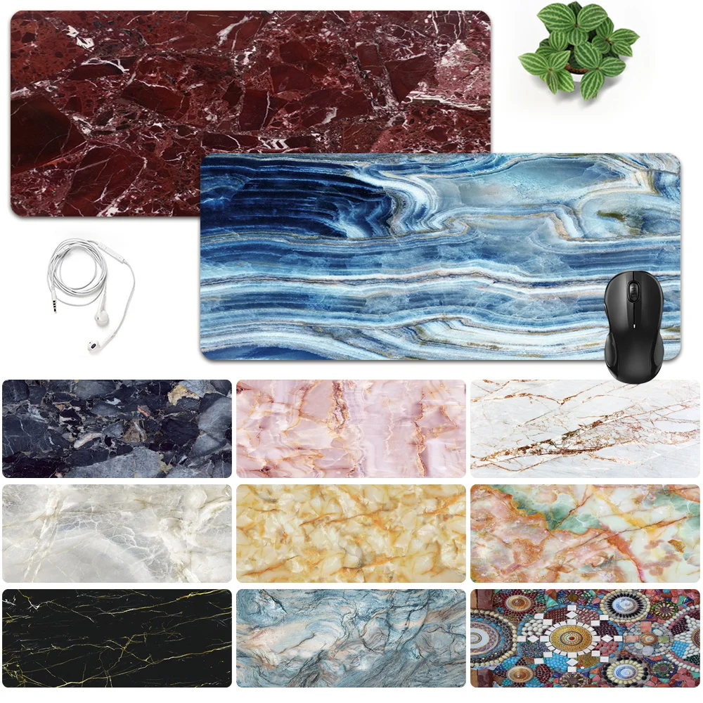 Office Desktop Scratch-Resistant Mat Non-Slip Mouse Pads For Laptops And Desktop Computers Back To School Gift Marble Pattern