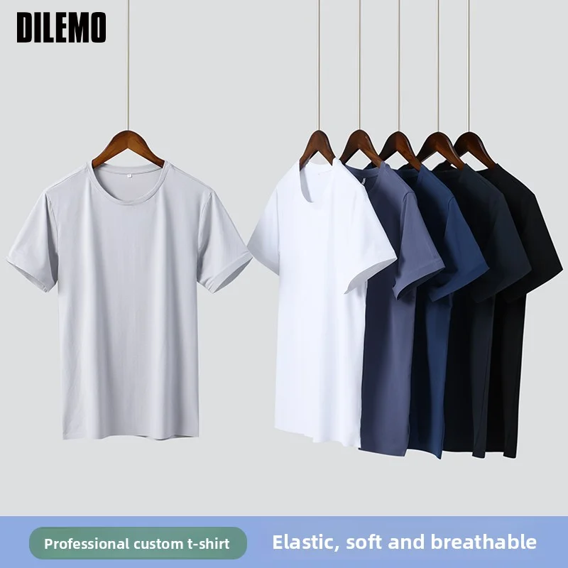 

Top Quality New Summer Brand Tops Round Neck Soft Tshirts Men t Shirt 2025 Short Sleeve Plain Casual Fashion Mens Clothes