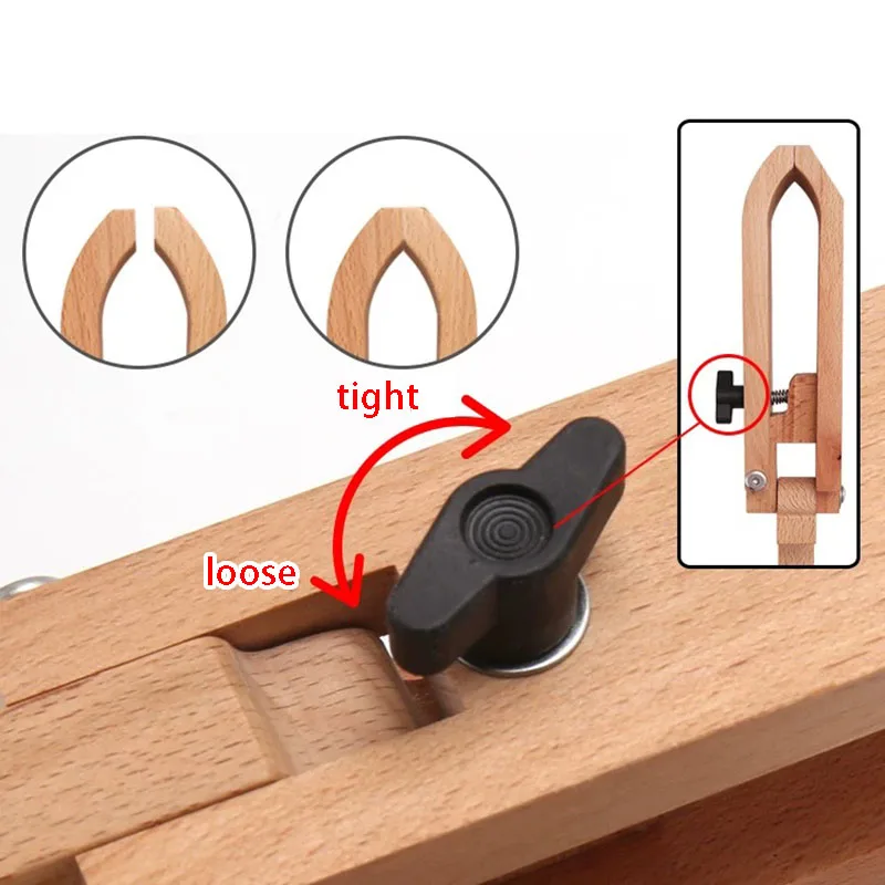 Mini Hand Sewing Wooden Clamp Foldable Wooden Clamp Pony Strap Sewing DIY Tool Leather Hand Sewing Clamp