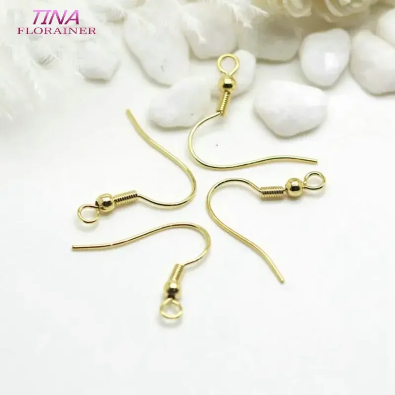 Wholesale 14k Gold Color Ear Wire Earring Hooks Accessories Making Earrings Findings DIY Jewelry Material