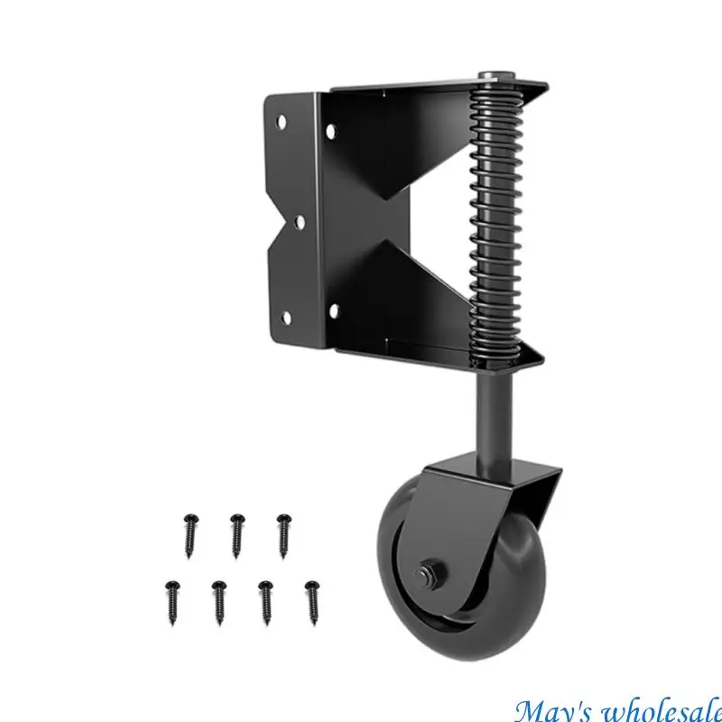 4inch Universals Gate Casters Replacement Spring Loaded Gate Wheel Home Gate Door Roller Slider Fence Door Hardware 448A