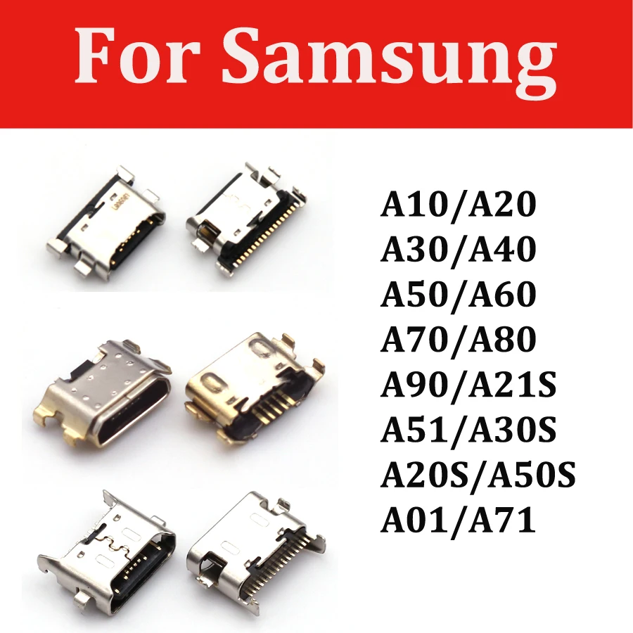 

100Pcs/Lots USB Charging Port For Samsung A10 A20 A30 A40 A50 A60 A70 A01 A20S A30S A50S A21S A51 A71 Connector Jack Socket Plug