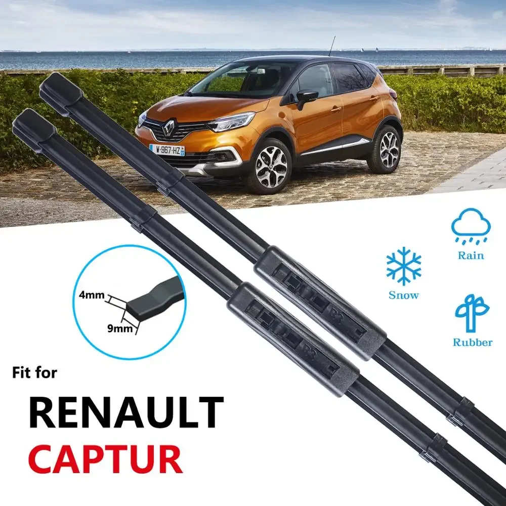 

for Renault Captur 2013 2014 2015 2016 2017 2018 Samsung QM3 Car Wipers Blades Brushes Car Accessories Stickers Front Windshield