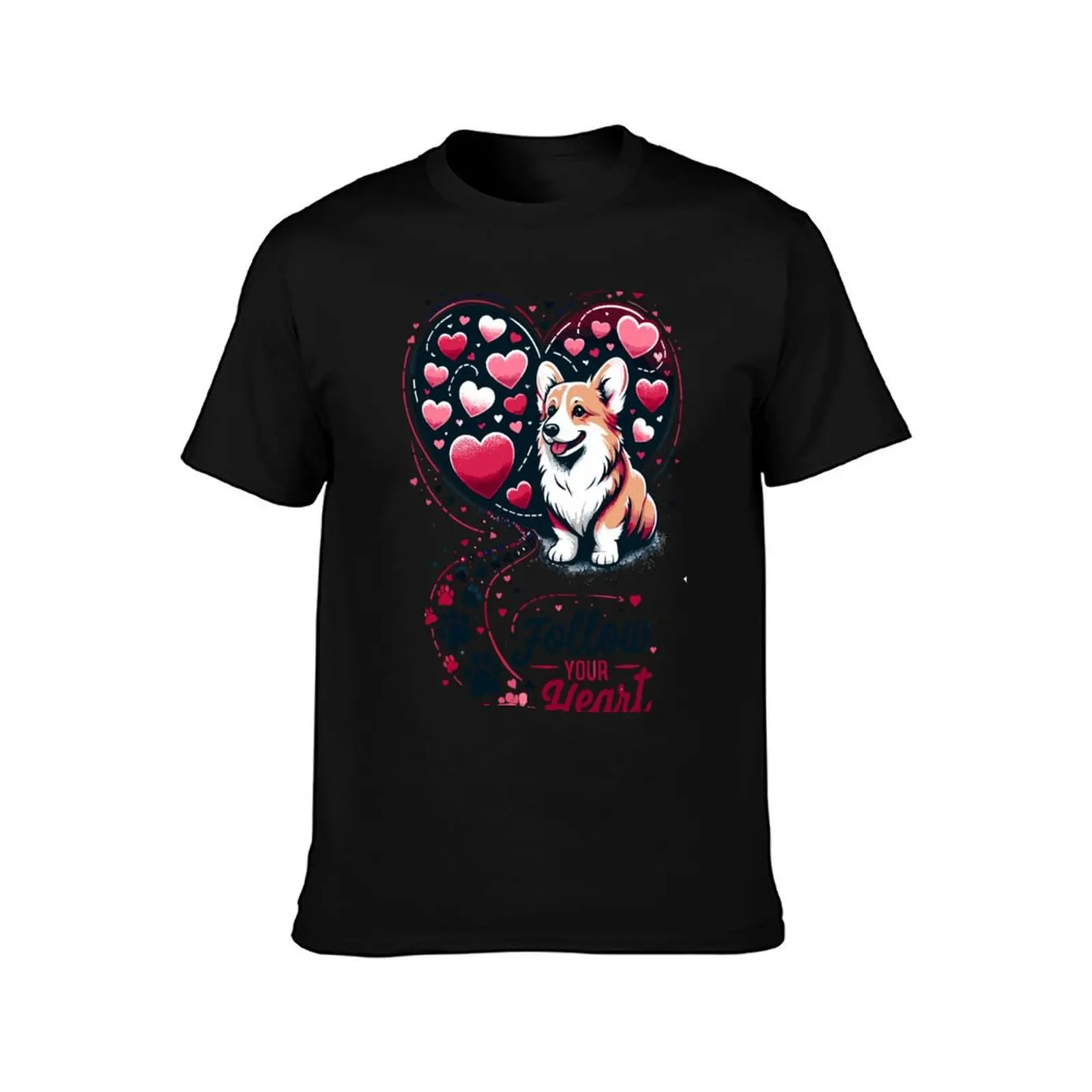 Pathway to Love - Corgi Trail of Hearts Tee T-Shirt essential t shirt T-Shirt