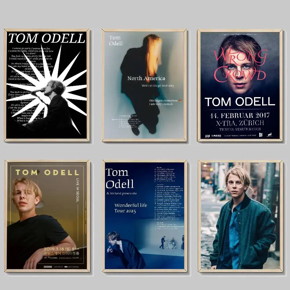 Singer T-Tom Odell A Wonderful Life  Movie Sticky Posters Whitepaper Sticker DIY Room Bar Cafe Posters Wall Stickers