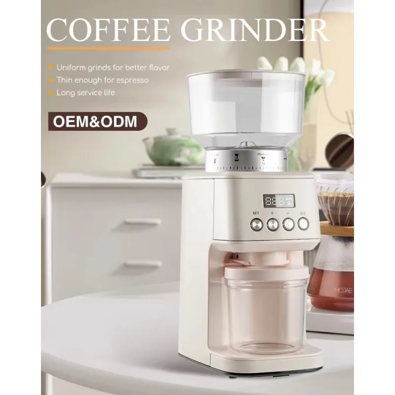 40mm Coffee Grinder Burrs Adjustable Grinding Powder Size Electric Coffee Grinder Easy To Operate Small Coffee Grinder