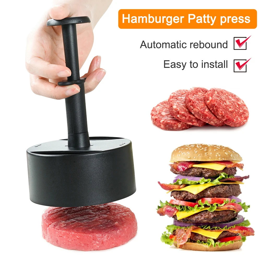 Prensa de hamburguesas de plástico para cocina, molde de cocina para hamburguesas rellenas, fabricante Manual de carne de res para barbacoa