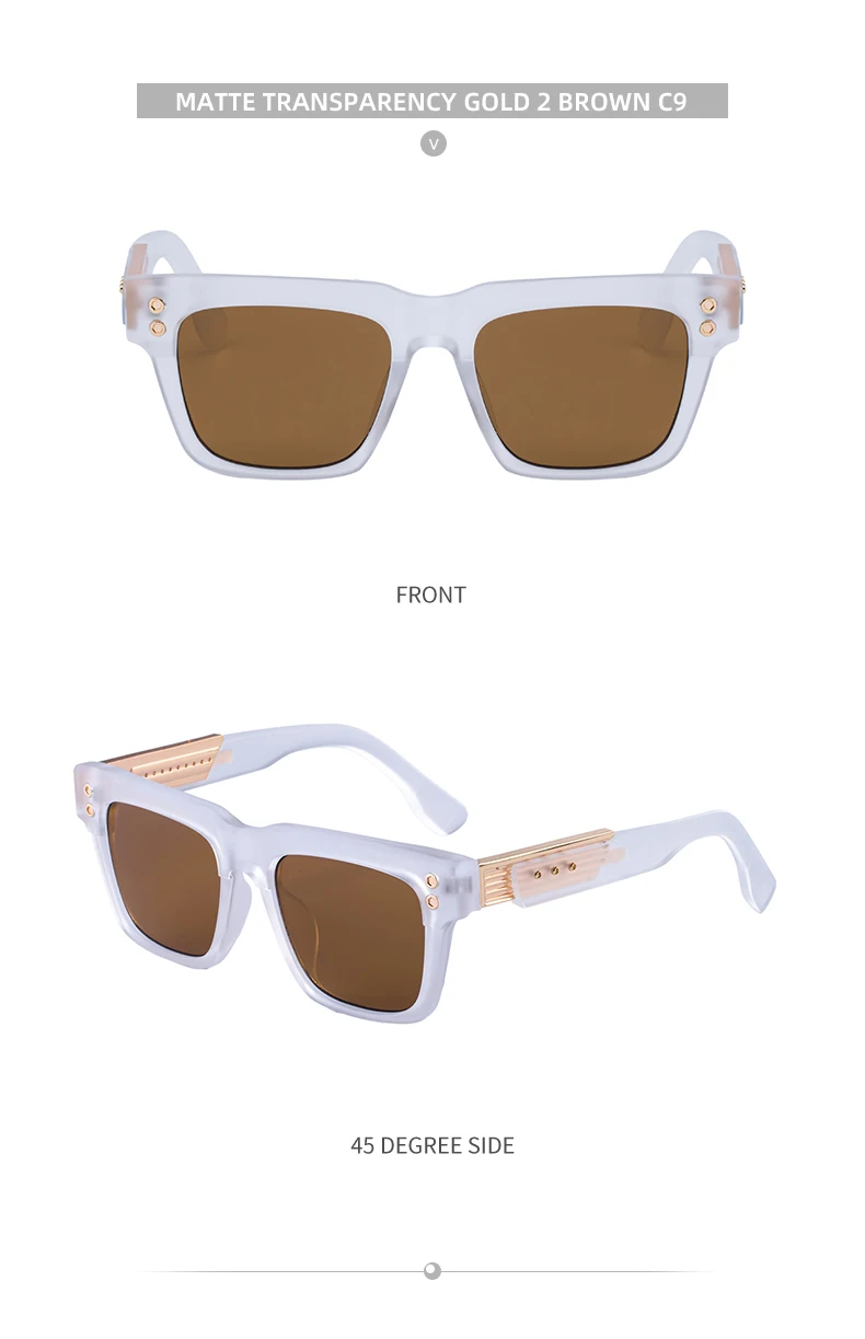 Polarisierte quadratische Steampunk-Sonnenbrille für Herren 2026 – Luxusmarke, Vintage, Oversized, für Outdoor und Autofahren, klassische Herrenbrille – Detail 20