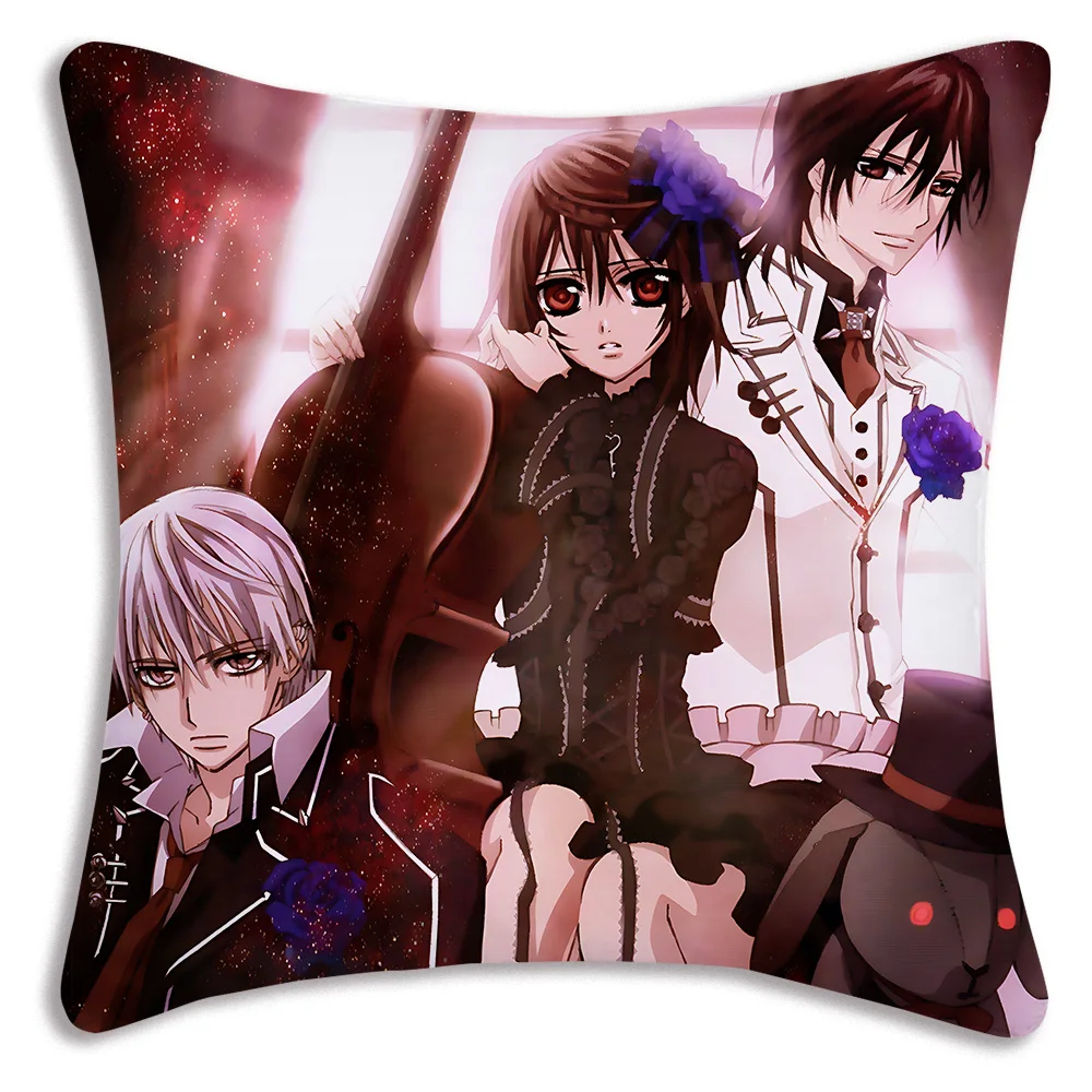 V-Vampire Knight Anime Pillow Covers Cartoon Sofa Decorative Home Double-sided Printing Short Plush Cute Cushion Cover