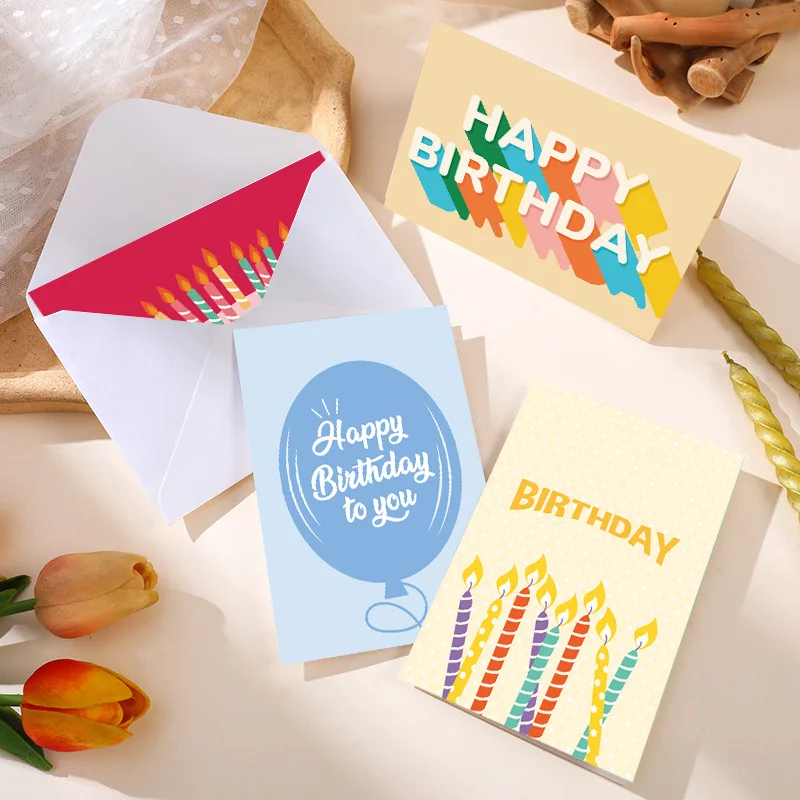 24-teiliges Geburtstagskarten-Set mit Umschlagaufklebern, handgeschriebene Segenskarten, alles Gute zum Geburtstag, Heißprägung, alles Gute zum Geburtstagskarten – Detail 4