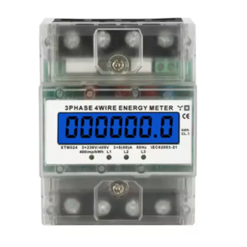 Three-Phase Four-Wire Rail-Mounted Meter (380V, Miniature Ammeter)