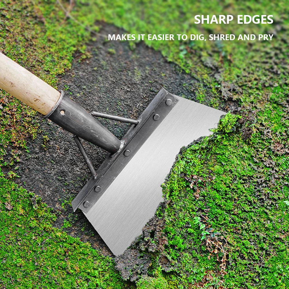 

Multifunctional Flat Head Shovel Sharp Edge Weed Cleaning Shovel Saw Blade Steel Blade Efficient Eradication Garden Hand Tool