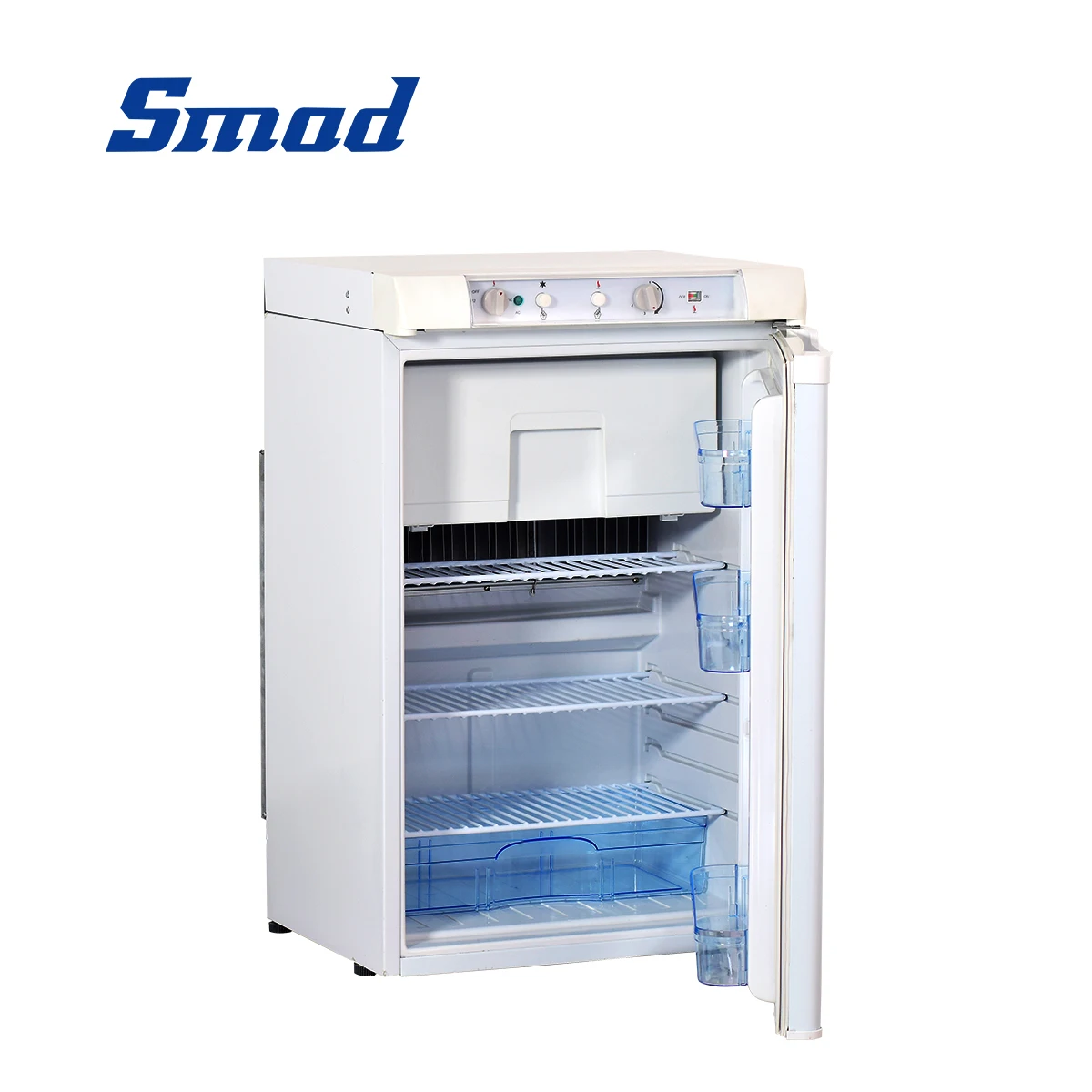 Smad Propane Gas Refrigerator with Freezer 3-Way 110V 12V 3.5 Cu.Ft LP Portable for Country House RV Truck LPG Compact Black