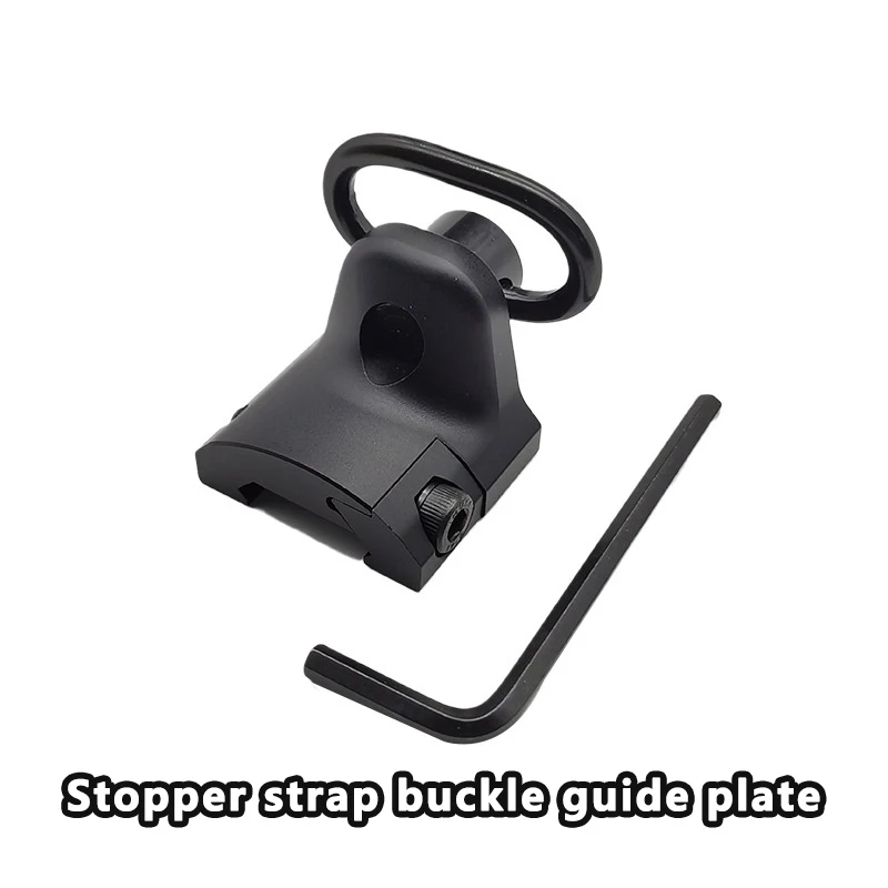 Hand-stop Back Strap Buckle Rail Version Tactical Metal Back Strap Buckle 20mm Rail Black EX249 Metal Material