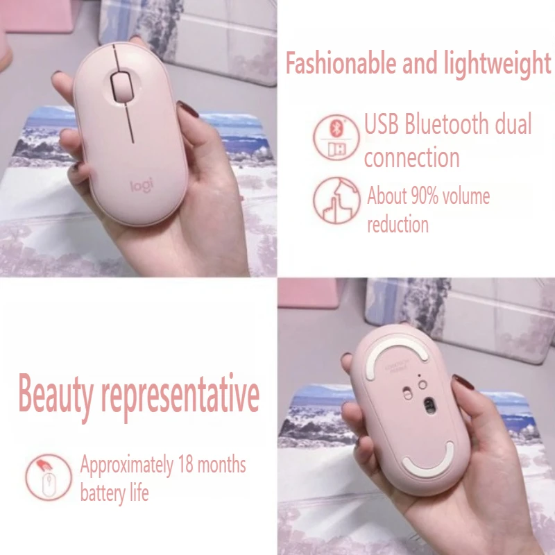 LogitechMX Anywhere 3S / M350/G402 Silent Mouse! Silent Keys, Bluetooth 2.4G Dual Mode, kompatibel mit Laptops, Colorful Appea