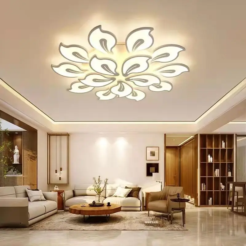 Modern LED Ceiling Light, Smart Dimming Remote APP Control, Remote Control and App Control, Adjustable Brightness Ceiling Lights