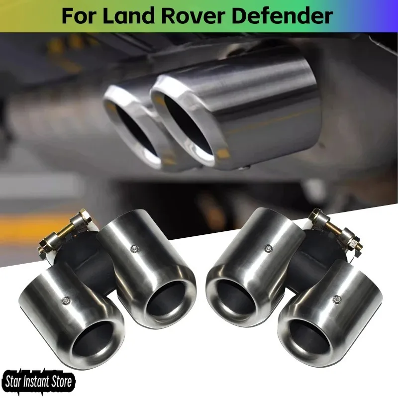 

For Land Rover Defender Muffler 2020 to 2025 Defender 90/110/130 P400 exhaust pipe tip nozzle stainless steel tailpipe
