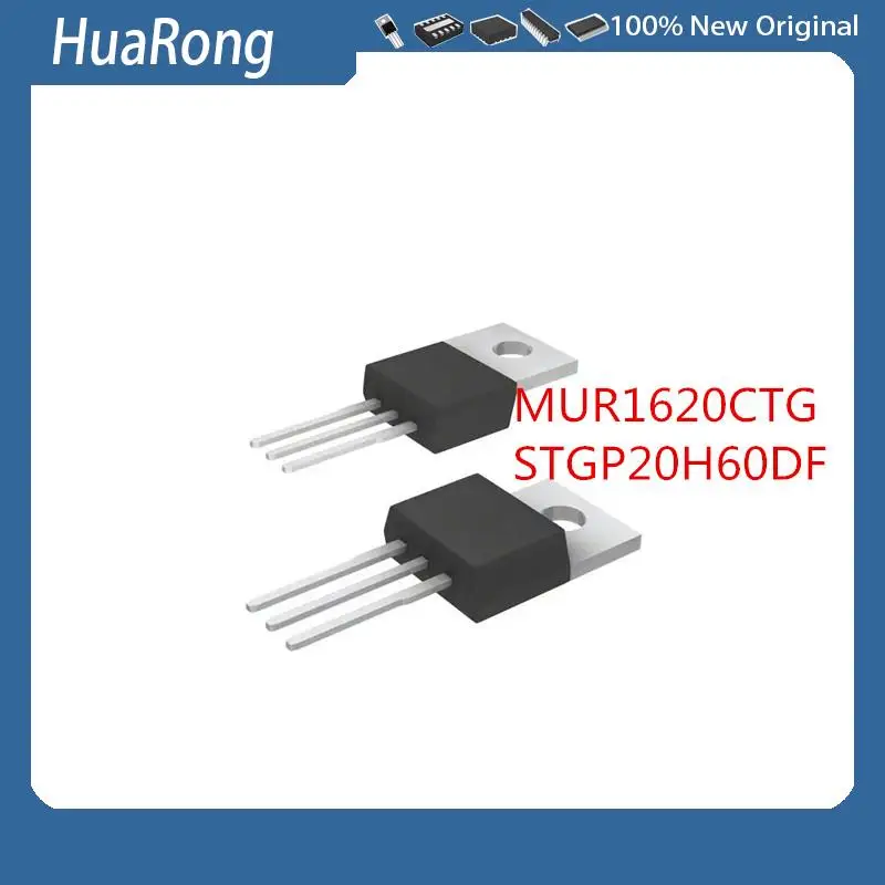 10PCS/LOT      MUR1620CTG    U1620G     MUR1620     200V 16A     GP20H60DF     STGP20H60DF    600V 20A       TO-220