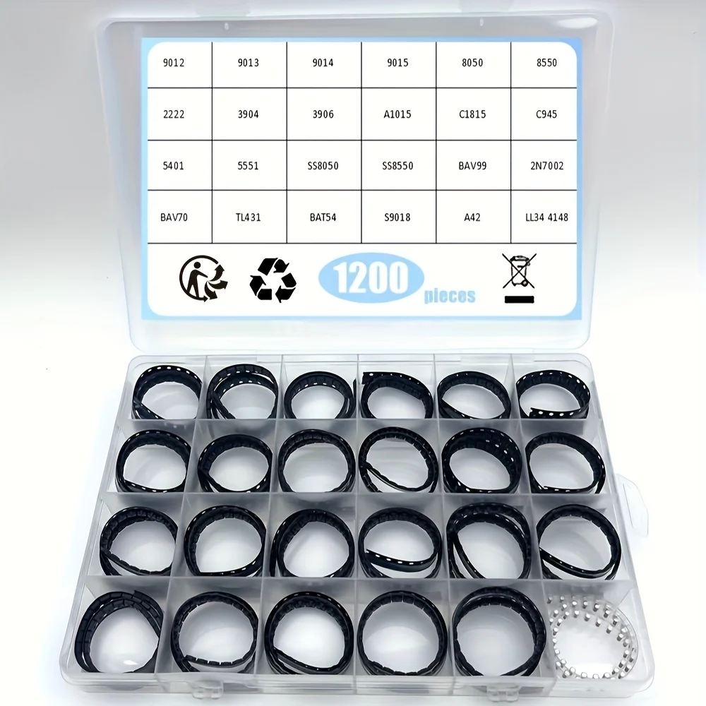 SOT-23 T4 24 Values  SMD SOD 4148 5551 2222 TL431 9013 9014 3906 BAV99 A42 9018 C945 BAT Transistor And Diode Assortment Kit BOX