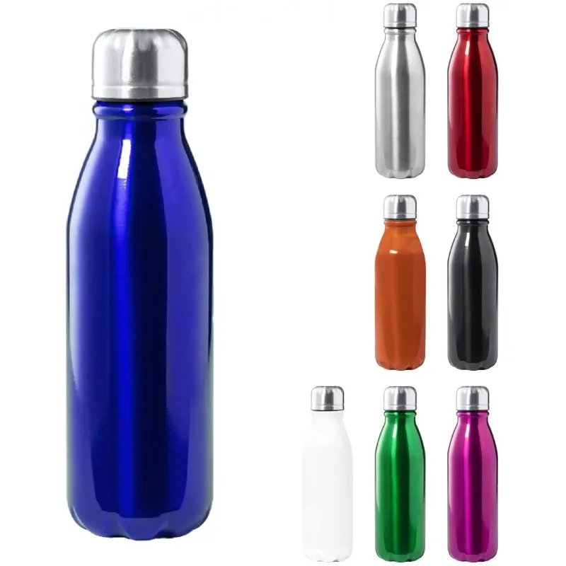 Eurasian shop®Aluminum bottle, 550 ml, safety cap, light and resistant bright finish